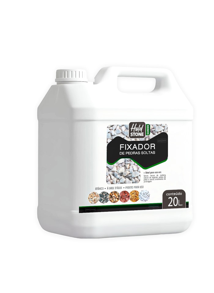 Fixador de Pedras Soltas Hold Stone Garden, 20L Semi-Brilho - Alta Fixação e Durabilidade