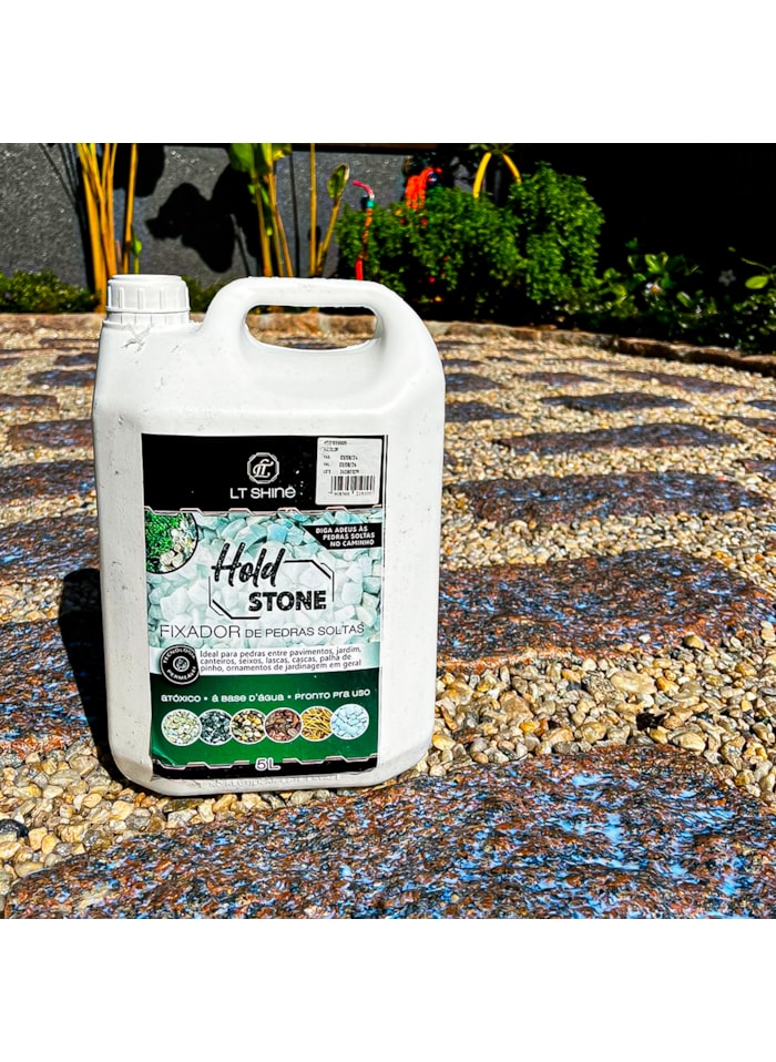 Fixador de Pedras Soltas Hold Stone Garden, 5L Semi-Brilho - Alta Fixação e Durabilidade