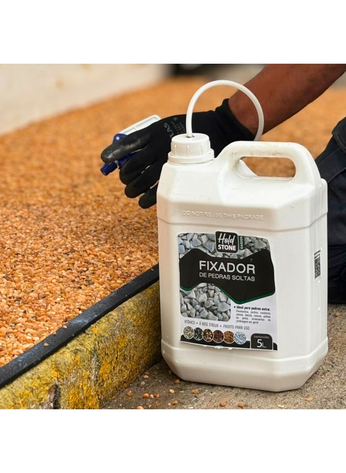 Fixador de Pedras Soltas Hold Stone Garden, 5L Semi-Brilho - Alta Fixação e Durabilidade
