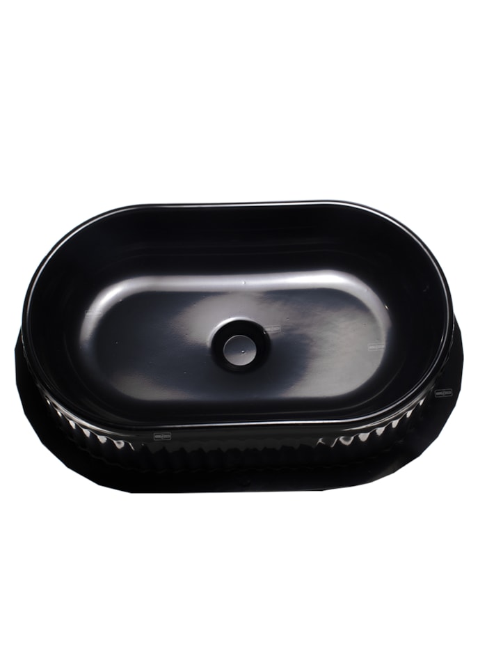 Forma Oval Dentada com Borda de Alto Padrão 47 x 28,5 x 12cm