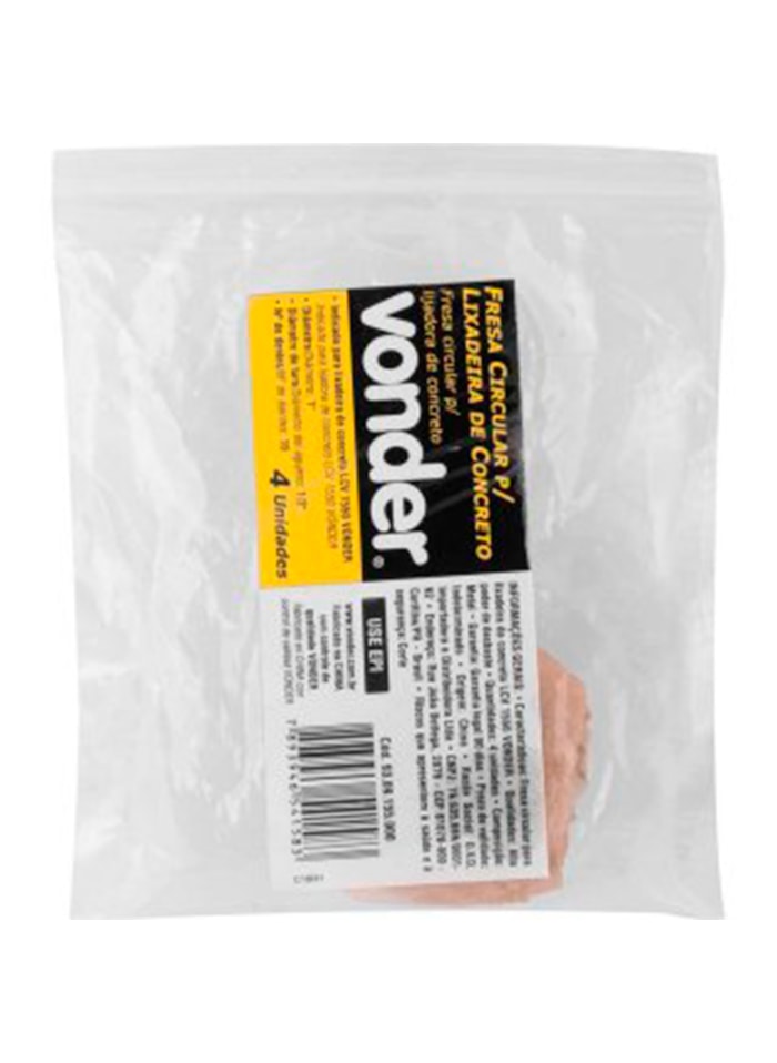 Fresa Circular para Lixadeira de Concreto LCV 1550 Vonder