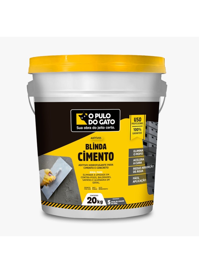 Hidrofugante Blinda Cimento em Pó 20KG Pulo do Gato