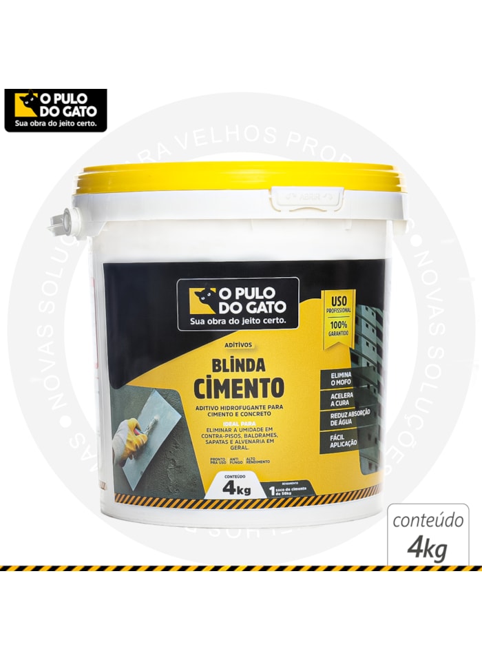 Hidrofugante Blinda Cimento em Pó 4KG Pulo do Gato