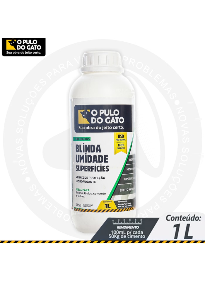 Hidrofugante Blinda Umidade Superfícies 1L - Pulo do Gato