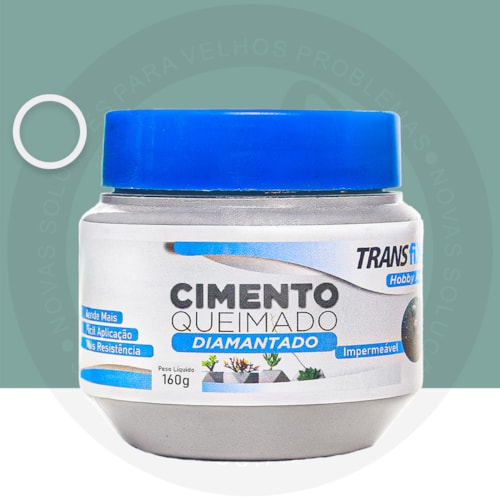 Hobby Art Cimento Queimado Diamantado 160G Acqua Marina