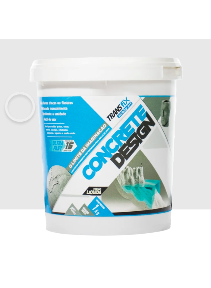 Hobby Art Concrete Design, 1KG Branco - Fácil aplicação, Secagem rápida
