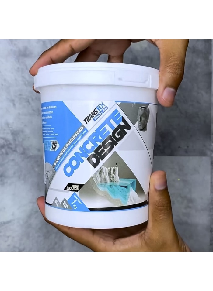 Hobby Art Concrete Design, 1KG Cinza - Fácil aplicação, Secagem rápida