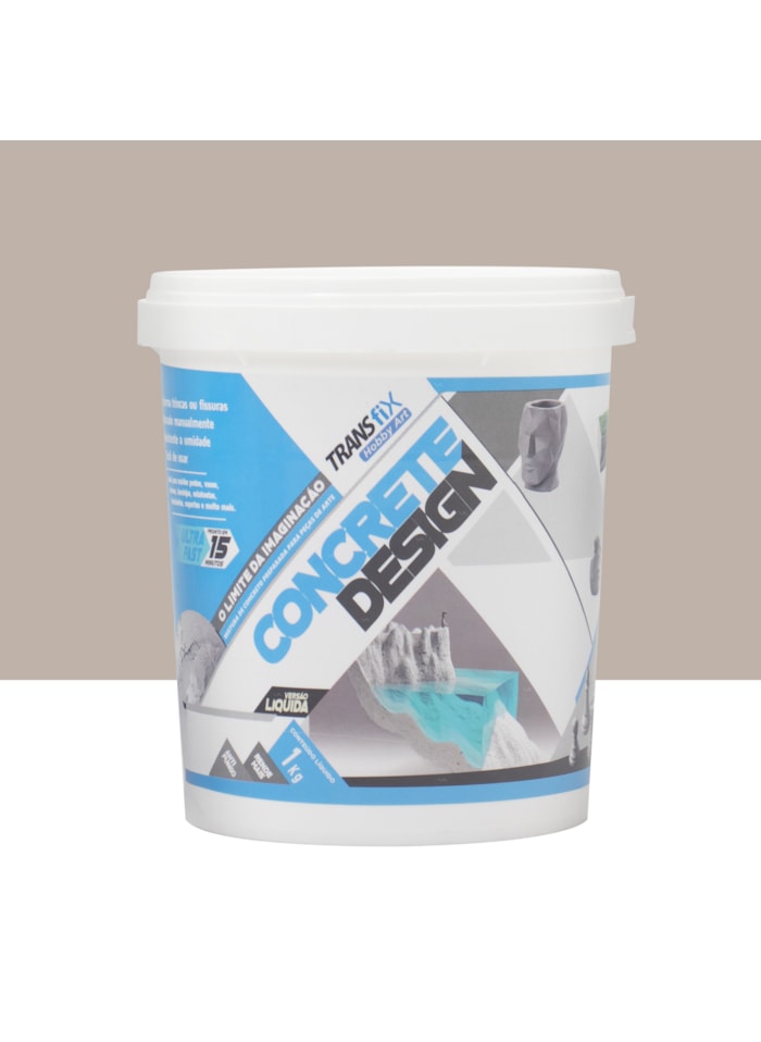 Hobby Art Concrete Design, 1KG Cinza - Fácil aplicação, Secagem rápida