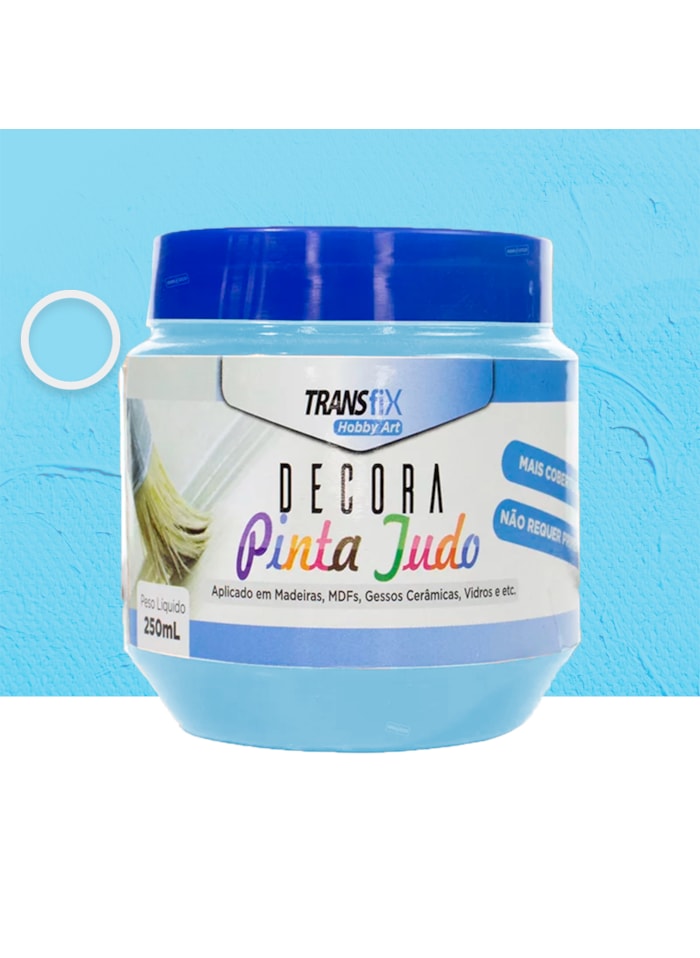 Hobby Art Decora Pinta Tudo 250ML, Azul Celeste - Fácil Limpeza, Secagem Rápida