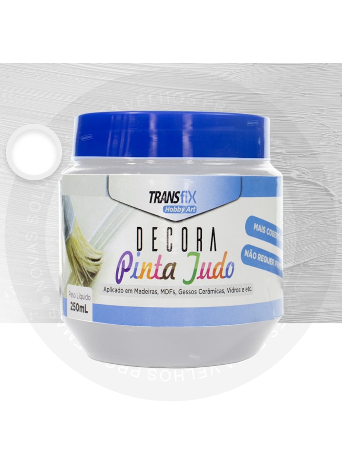 Hobby Art Decora Pinta Tudo, 250ML Branco - Fácil Limpeza, Secagem Rápida