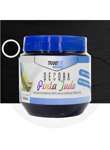 Hobby Art Decora Pinta Tudo, 250ML Preto - Fácil Limpeza, Secagem Rápida