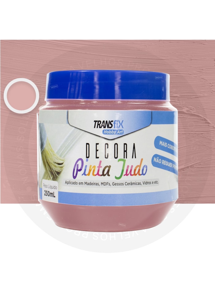 Hobby Art Decora Pinta Tudo, 250ML Quartzo Rosa - Fácil Limpeza, Secagem Rápida