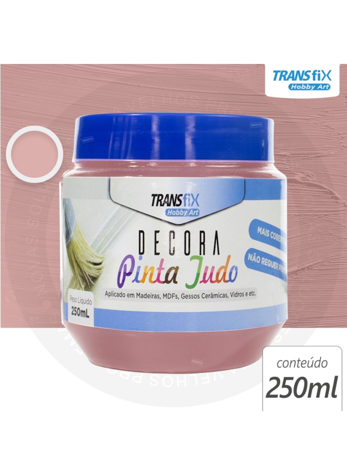 Hobby Art Decora Pinta Tudo, 250ML Quartzo Rosa - Fácil Limpeza, Secagem Rápida