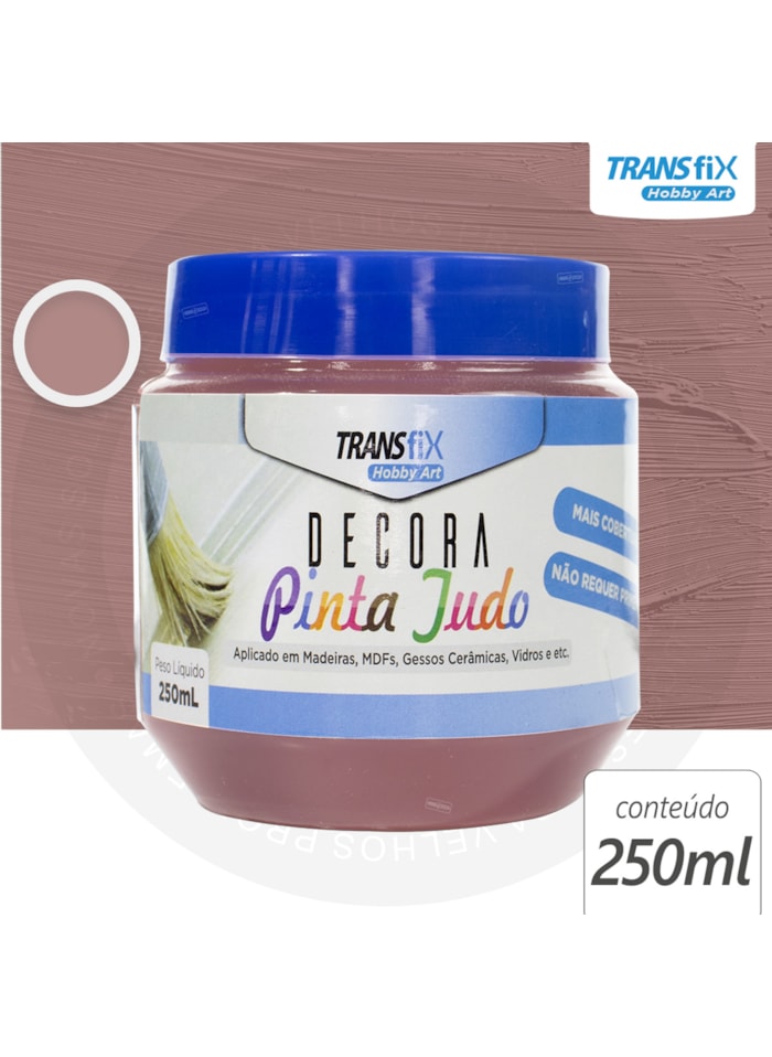 Hobby Art Decora Pinta Tudo, 250ML Rosa Retrô - Fácil Limpeza, Secagem Rápida