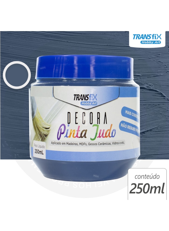Hobby Art Decora Pinta Tudo, 250ML Safira - Fácil Limpeza, Secagem Rápida