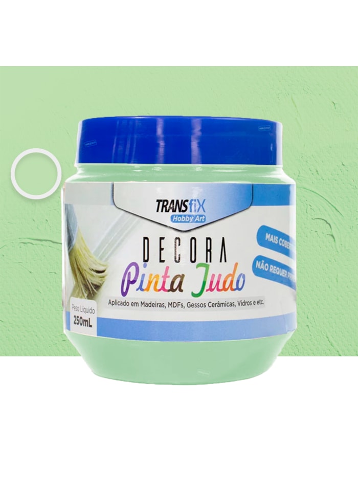 Hobby Art Decora Pinta Tudo, 250ML Verde Pastel - Fácil Limpeza, Secagem Rápida