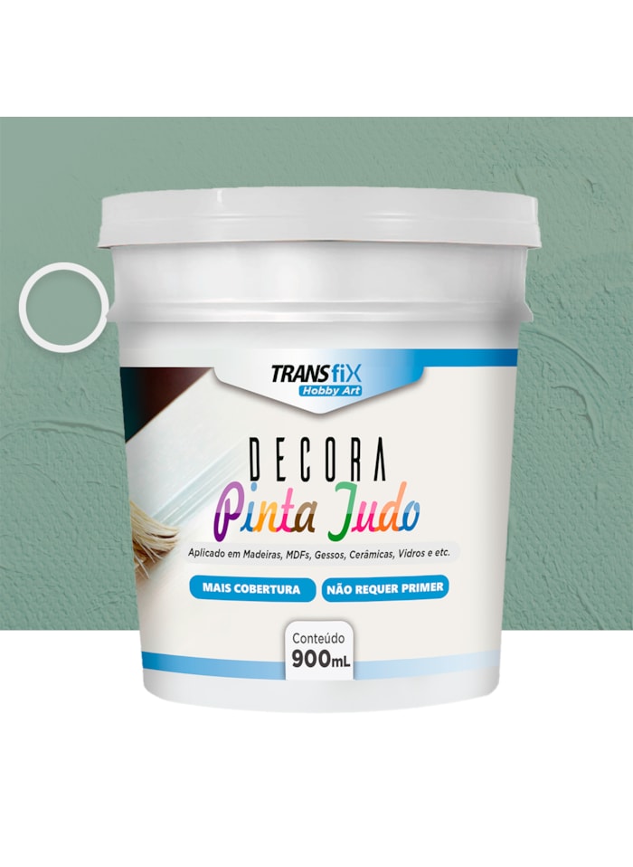 Hobby Art Decora Pinta Tudo, 900ML Acqua Marina - Fácil Limpeza, Secagem Rápida