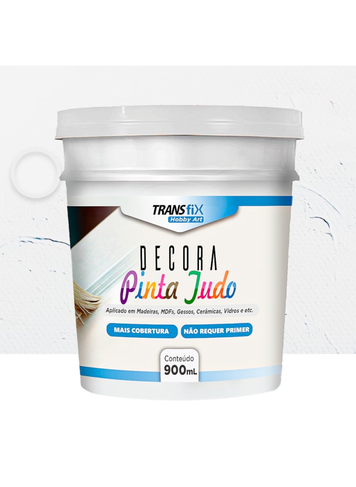 Hobby Art Decora Pinta Tudo, 900ML Branco - Fácil Limpeza, Secagem Rápida