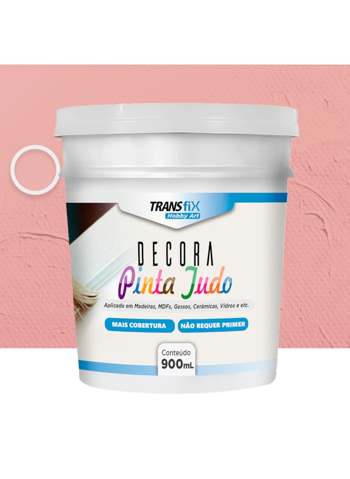 Hobby Art Decora Pinta Tudo, 900ML Quartzo Rosa - Fácil Limpeza, Secagem Rápida