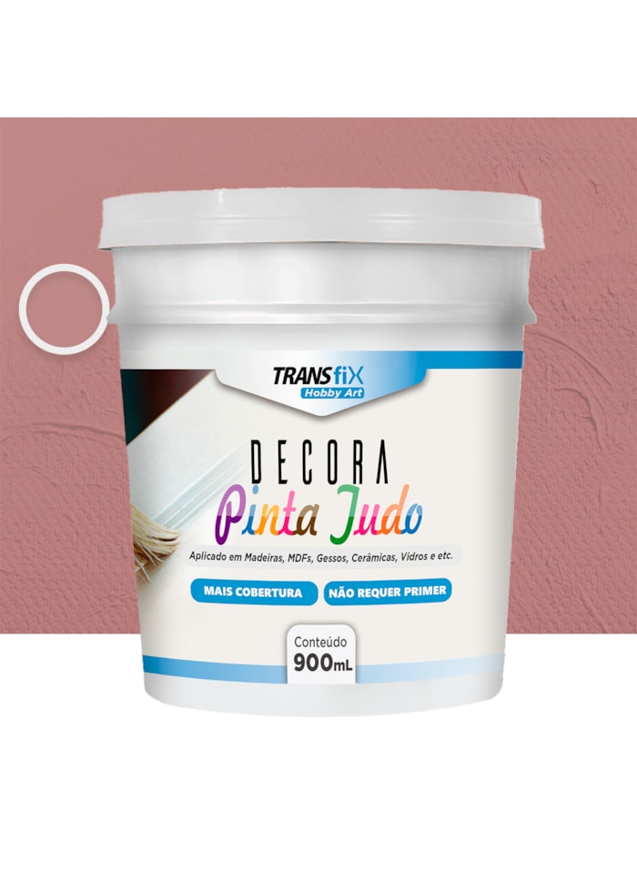 Hobby Art Decora Pinta Tudo, 900ML Rosa Retrô - Fácil Limpeza, Secagem Rápida