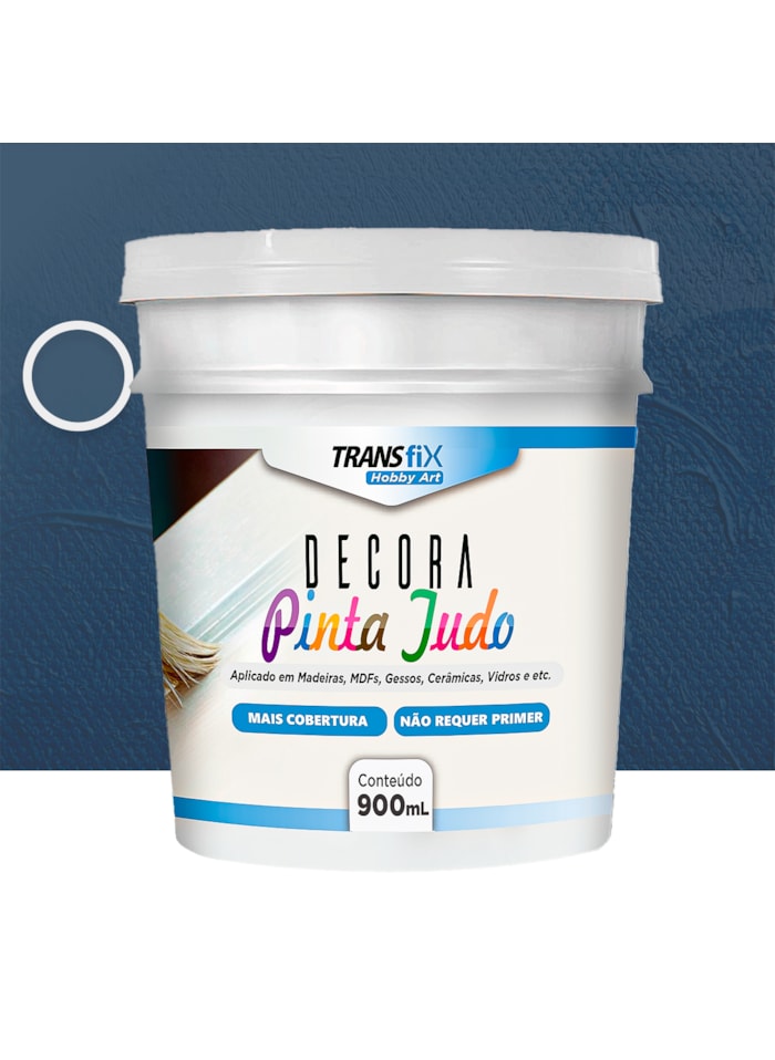 Hobby Art Decora Pinta Tudo, 900ML Safira - Fácil Limpeza, Secagem Rápida