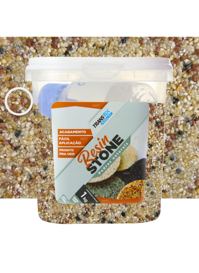 Hobby Art Pedras Naturais C/ Endurecedor Resin Stone 1,080kg Agra
