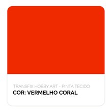 Hobby Art Tinta para Tecido 30ML Vermelho Coral