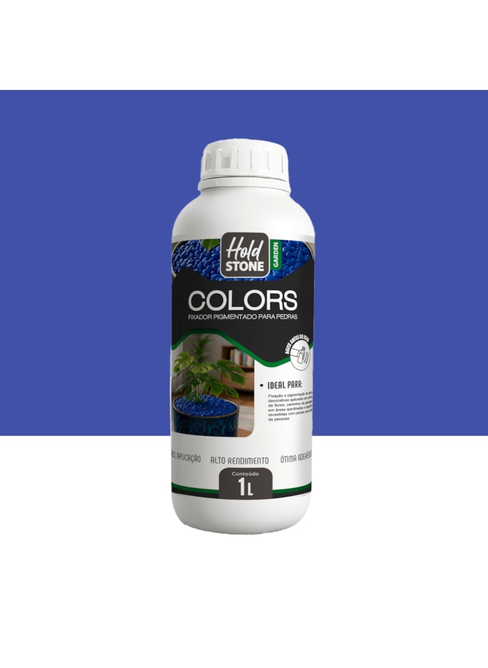 Hold Stone Colors Fixador de Pedras 1L - Azul