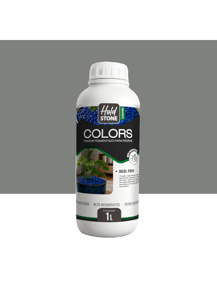 Hold Stone Colors Fixador de Pedras 1L - Cinza Escuro