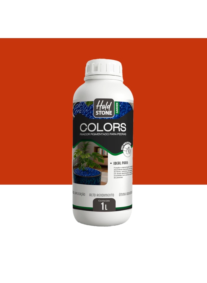 Hold Stone Colors Fixador de Pedras 1L - Laranja Escuro