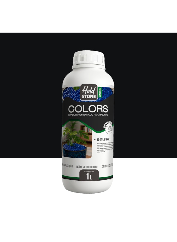 Hold Stone Colors Fixador de Pedras 1L - Preto