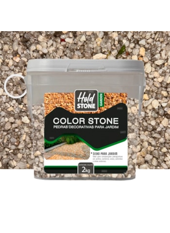 Hold Stone Garden Color Stone - Revestimento de Pedras Naturais para Pisos 2KG Rutilo