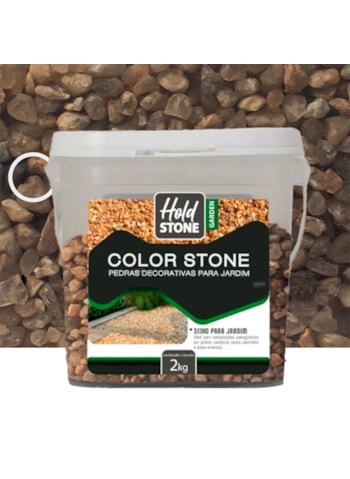 Hold Stone Garden Color Stone - Revestimento de Pedras Naturais para Pisos 2KG Rutilo