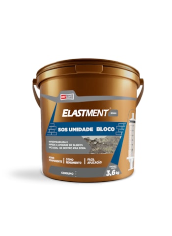 Impermeabilizante SOS Umidade Bloco Elastment 2,4L Incolor - Injeção Hidrofóbica em Blocos e Tijolos, Pronto Para Uso
