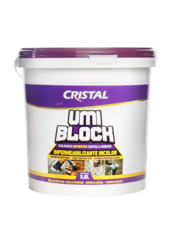Impermeabilizante Umi Block Cristal 3,6L Incolor - Varandas e Sacadas, Resistente UV