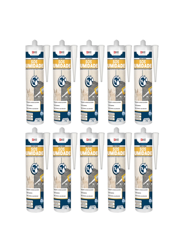 Kit 10x SOS Umidade Bisnaga 250G - Bege