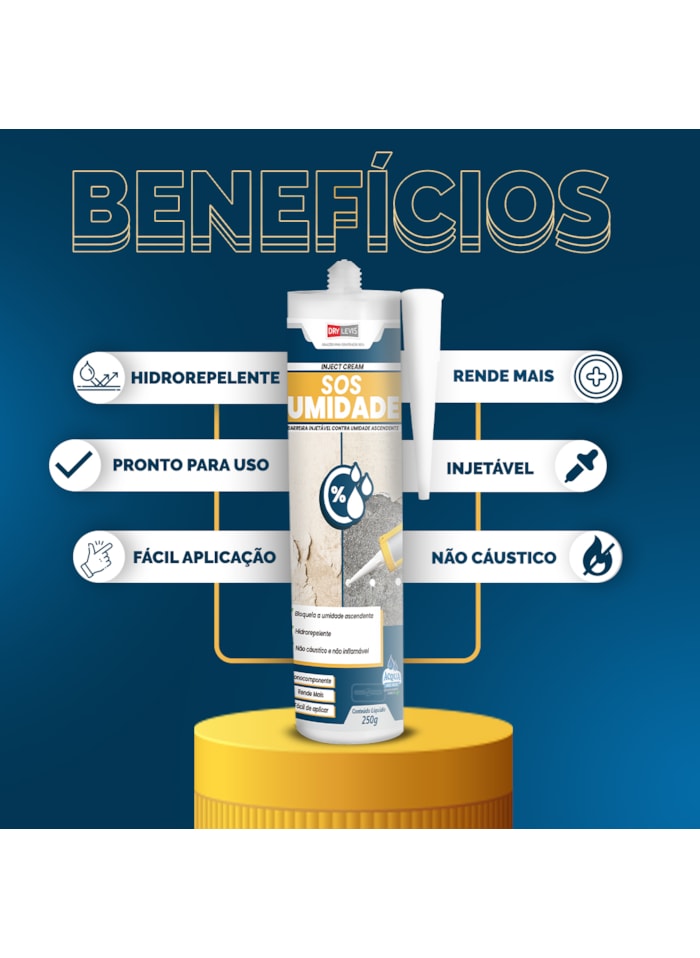 Kit 14x SOS Umidade Bisnaga 250G - Bege