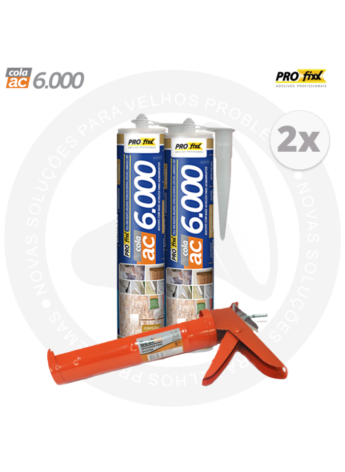 Kit 2x Cola Extra Forte AC6000 400G + Aplicador de Ferro Bestfer