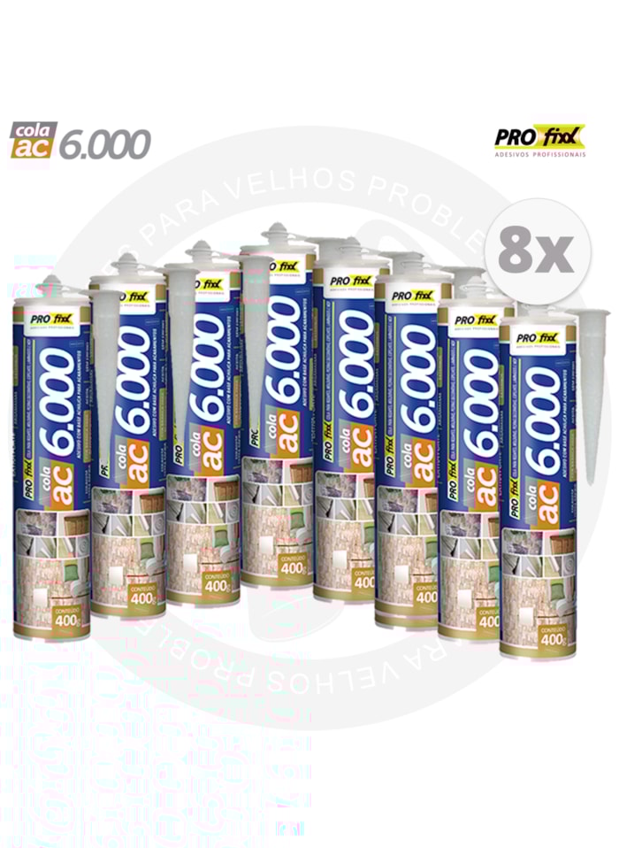Kit 8x Cola Extra Forte AC6000 400G
