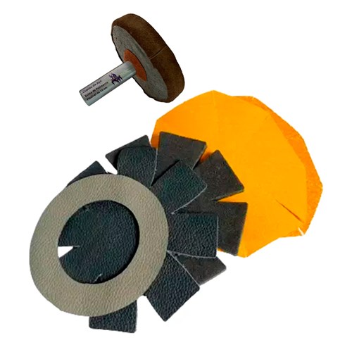 Kit Boina de Polimento Flexível 12cm + EVA e Couro - Cupins de Aço