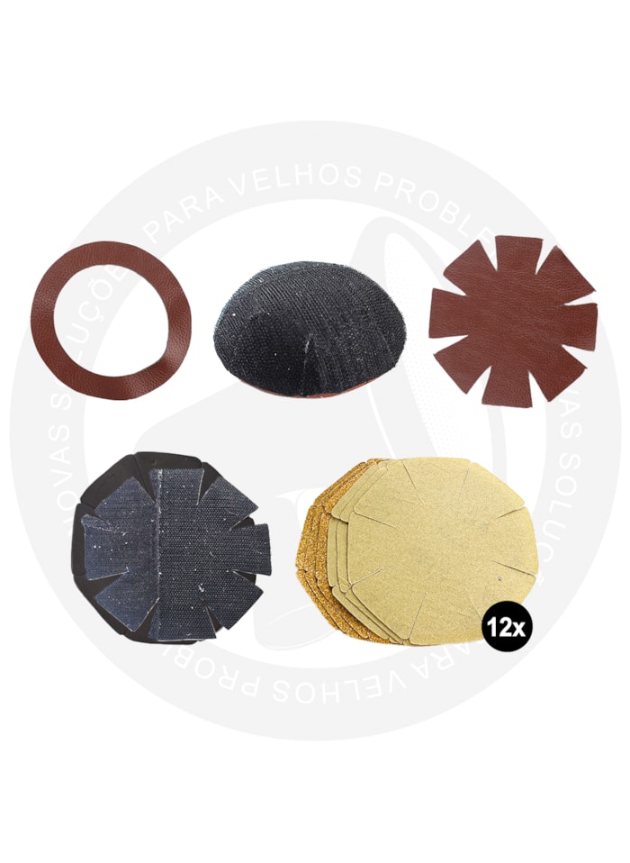 Kit Boina para Polimento Abaulada 8cm Com Velcro - Cupins de Aço