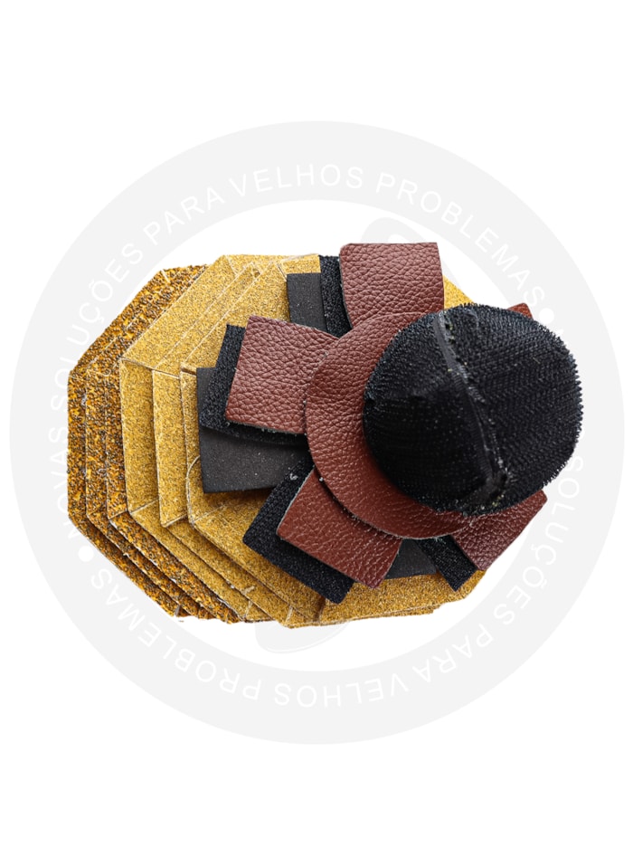 Kit Boina para Polimento Cogumelo 6cm Com Velcro - Cupins de Aço