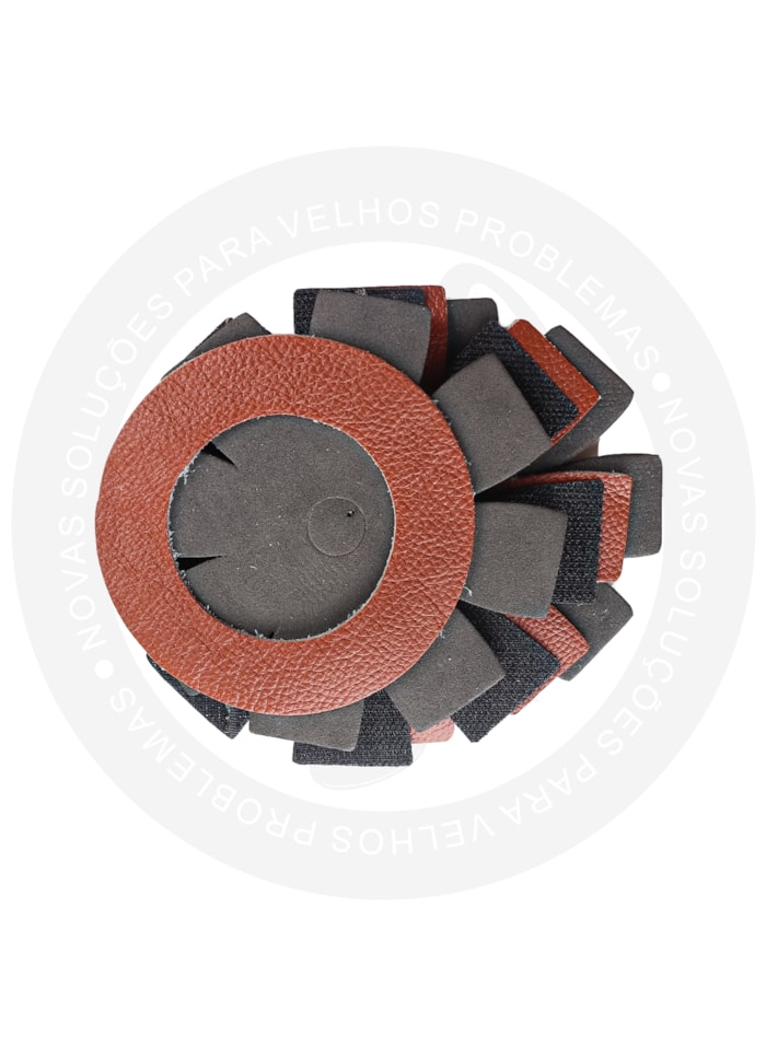 Kit Boina para Polimento Cogumelo 8cm Com Velcro - Cupins de Aço