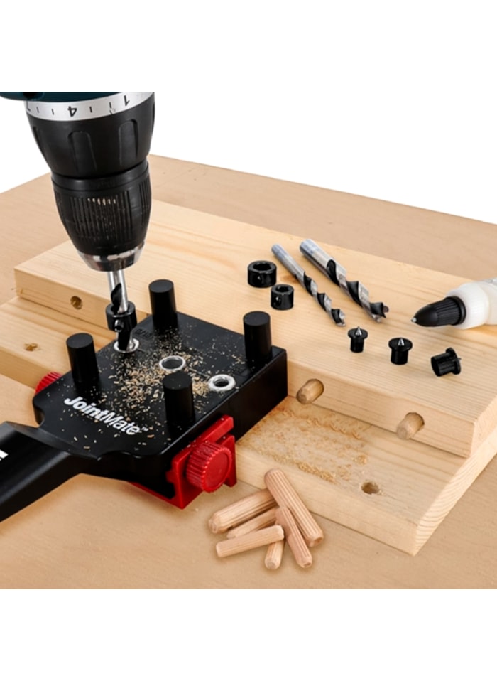 KIT Cavilhas - Com Broca, Cavilhas, Limitador e Centralizadores 10MM - Milescraft