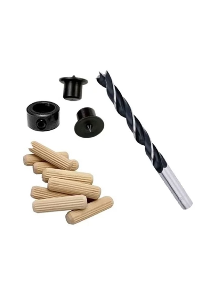 KIT Cavilhas - Com Broca, Cavilhas, Limitador e Centralizadores 8MM - Milescraft