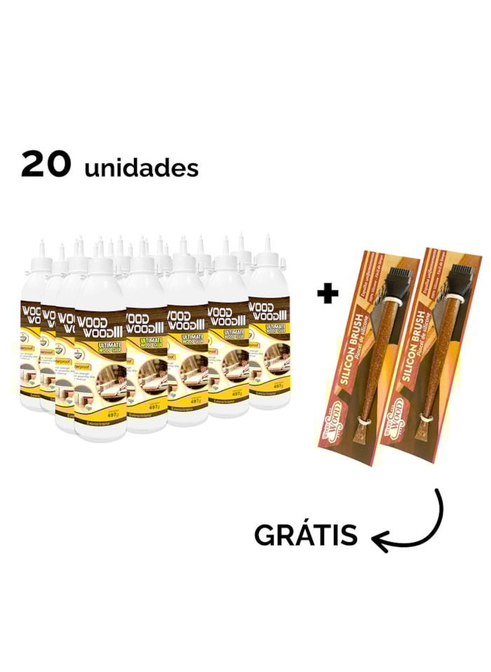Kit Cola para Madeira Wood Wood 3 497G - 20 unidades
