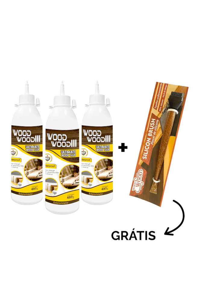 Kit Cola para Madeira Wood Wood 3 497G - 3 unidades