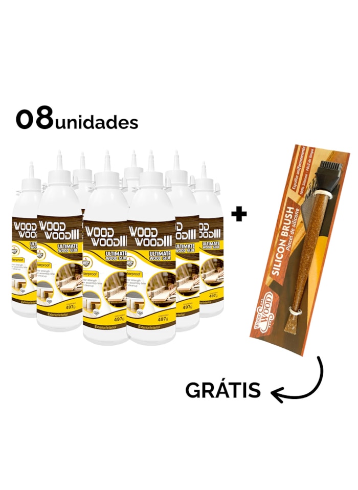 Kit Cola para Madeira Wood Wood 3 497G - 8 unidades