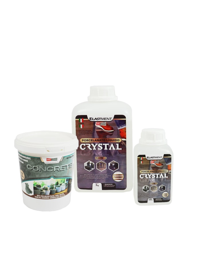 KIT Concrete Design 1KG + Porcelanato Liquido 1,5 KG Baixa Espessura
