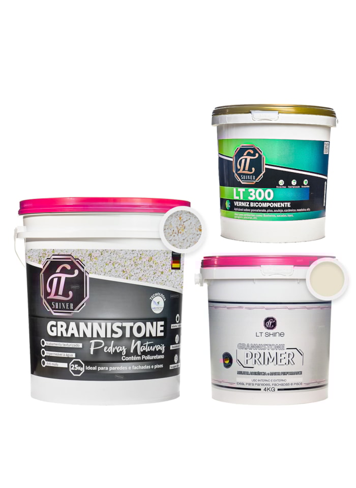 Kit Efeito Pedras Naturais em Piso e Lavabo - Castelo de Areia